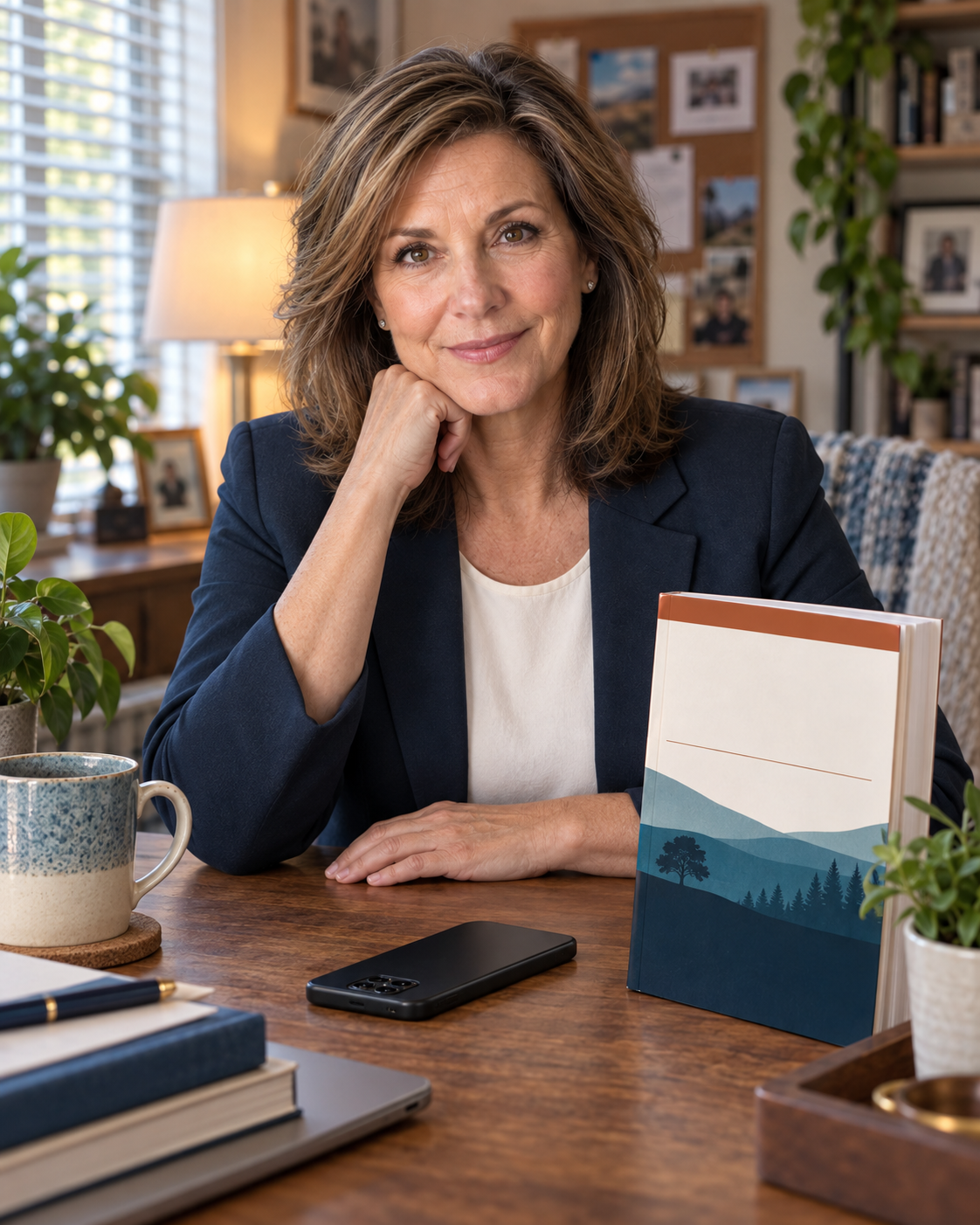 Diane Whitfield beside the Family Scam-Proofing Kit